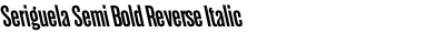 Seriguela Semi Bold Reverse Italic